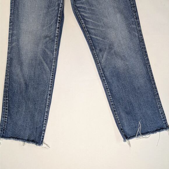 Moussy Vintage Evelyn Cropped Straight 29 High Rise Raw Hem '90s Aesthetic - Picture 6 of 10